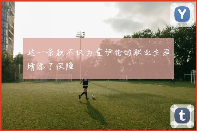 这一条款不仅为霍伊伦的职业生涯增添了保障