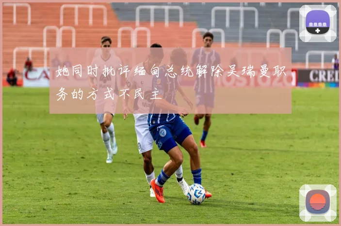 她同时批评缅甸总统解除吴瑞曼职务的方式不民主